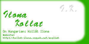 ilona kollat business card